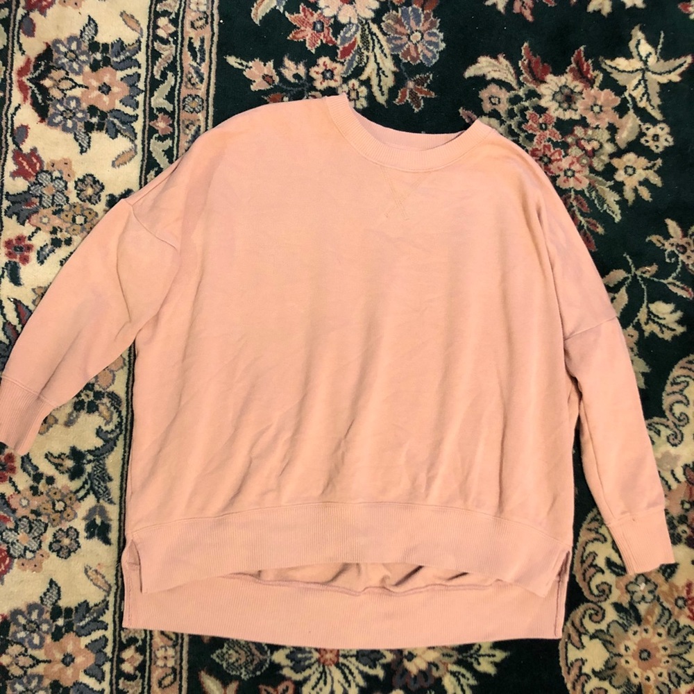 aerie Pink Oversized Crewneck